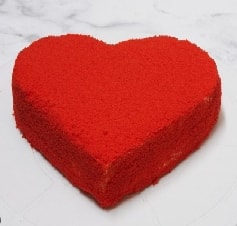 6-9 Kişilik Kırmızı Kalp Özel Yapım Yaş Pasta