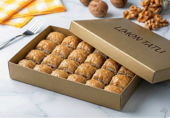 Kaliteli Ceviz İçeren 2000 Gr Baklava